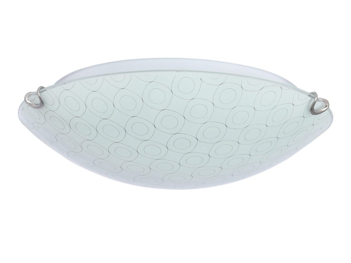 Plafon Nevosa biały chrom 30 cm E27 ze wzorem kół