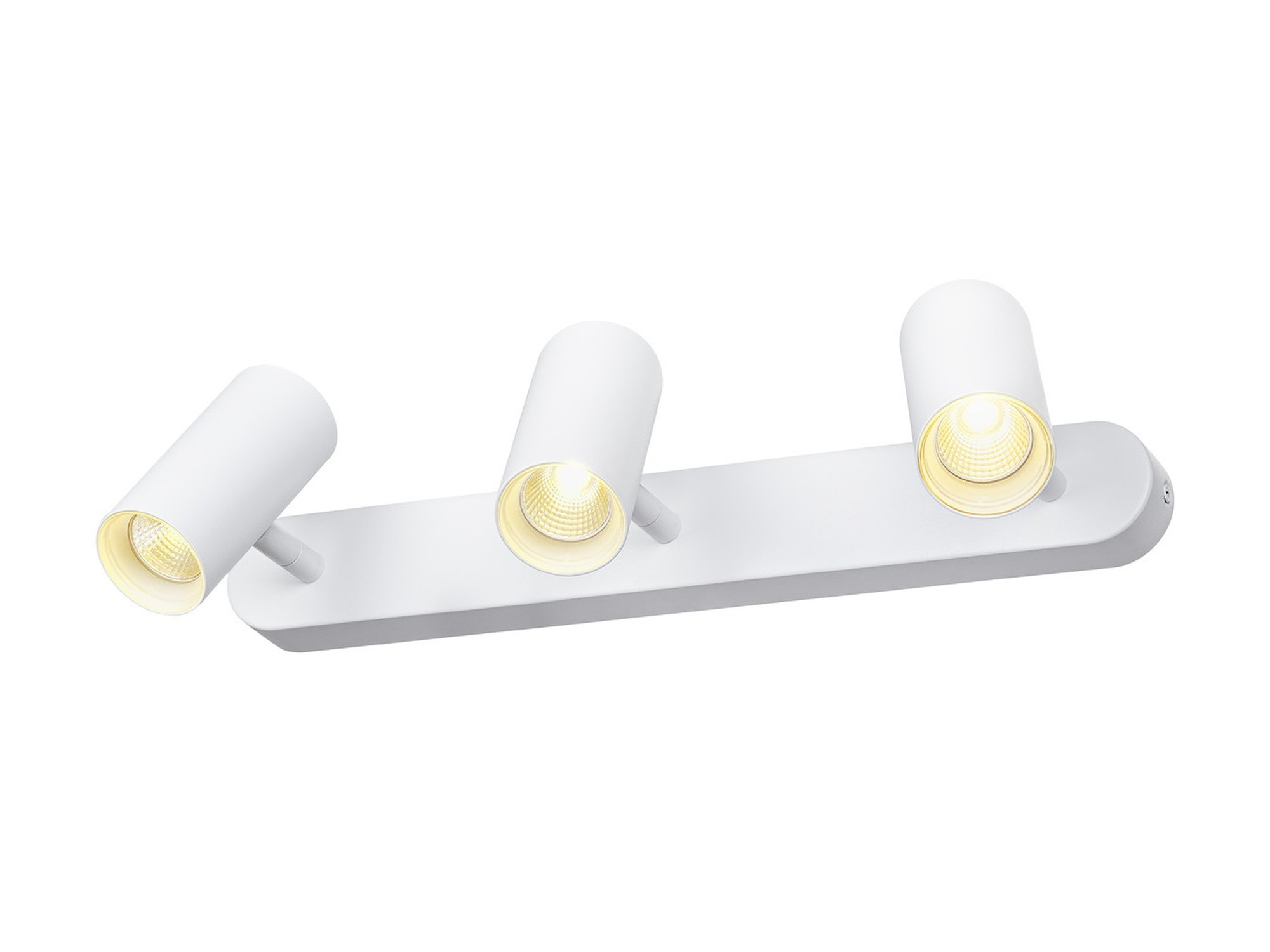 Biały plafon Noblo LED 19 W 3000 K z trzema reflektorami od dołu