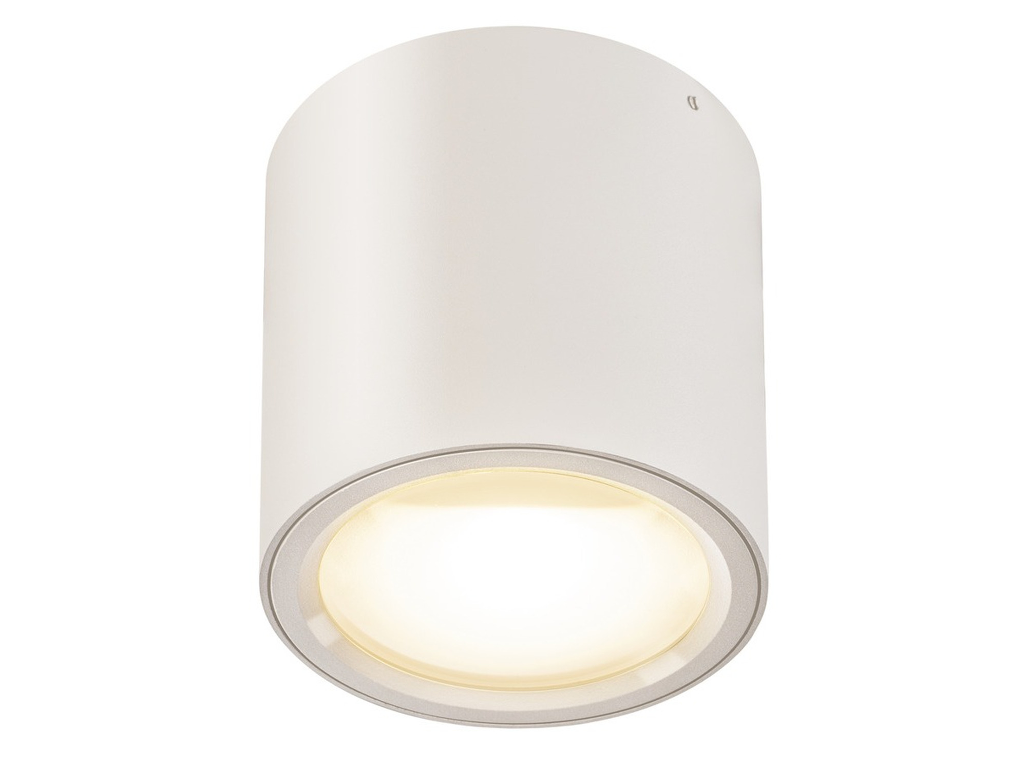 Plafon Oculus CL biały LED walec 9 cm na białym tle