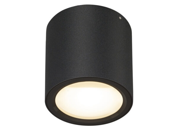 Plafon Oculus CL czarny LED walec 9 cm widok z dołu