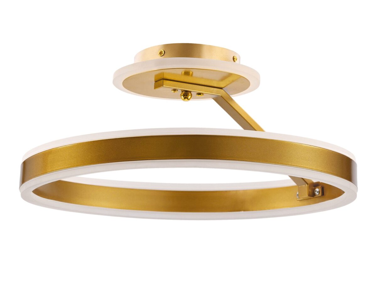 Lampa sufitowa Oriotona złota z okrągłym pierścieniem LED