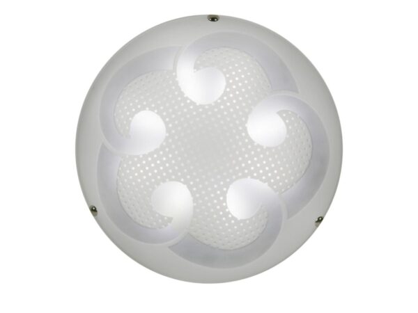 Plafon LED Palatano biały szklany 30 cm na białym tle wariant 4000 K