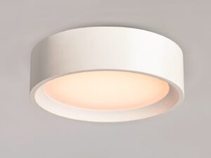 Miniaturka 1 - Plafon Plastra LED biały, ujęcie boczne okrągłej obudowy