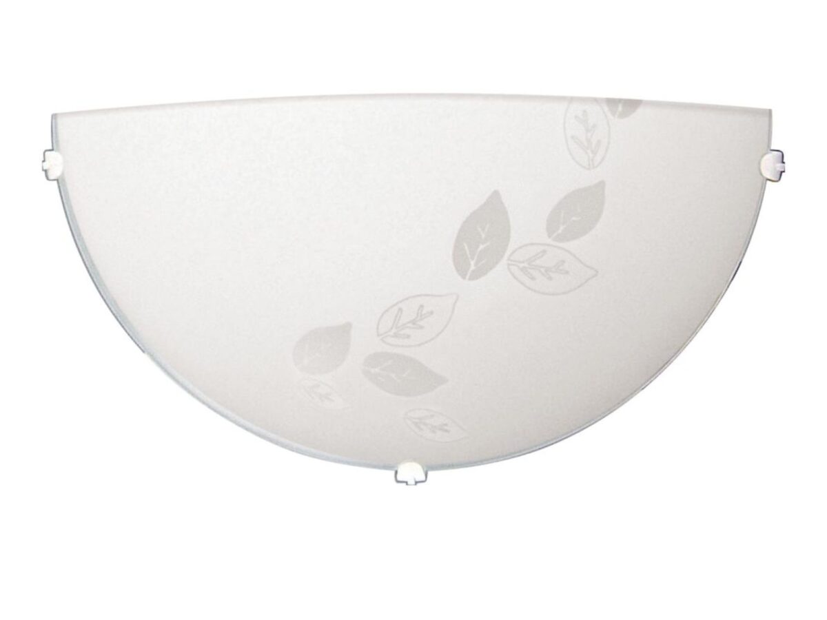 Plafon Ilodora półokrągły biały w liście 30 cm E27