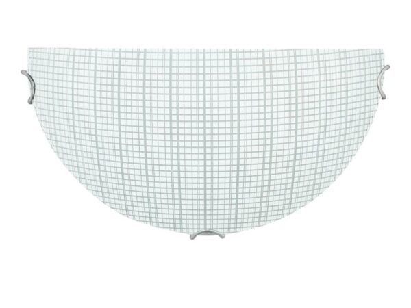 Plafon Ralisino 30 cm ze szklanym kloszem we wzór kraty