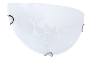 Miniaturka 3 - Plafon szklany Romeveta kwiatowy 30 cm biały – zdjęcie 4