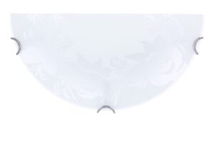 Miniaturka 1 - Plafon szklany Romeveta kwiatowy 30 cm biały – zdjęcie 2