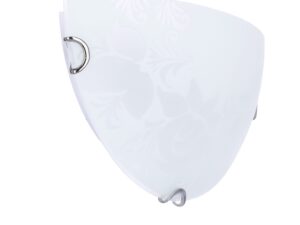 Miniaturka 2 - Plafon szklany Romeveta kwiatowy 30 cm biały – zdjęcie 3