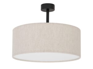 Miniaturka 2 - Plafon Rondo 40 cm w szarobeżowym kolorze lnu z białą blendą
