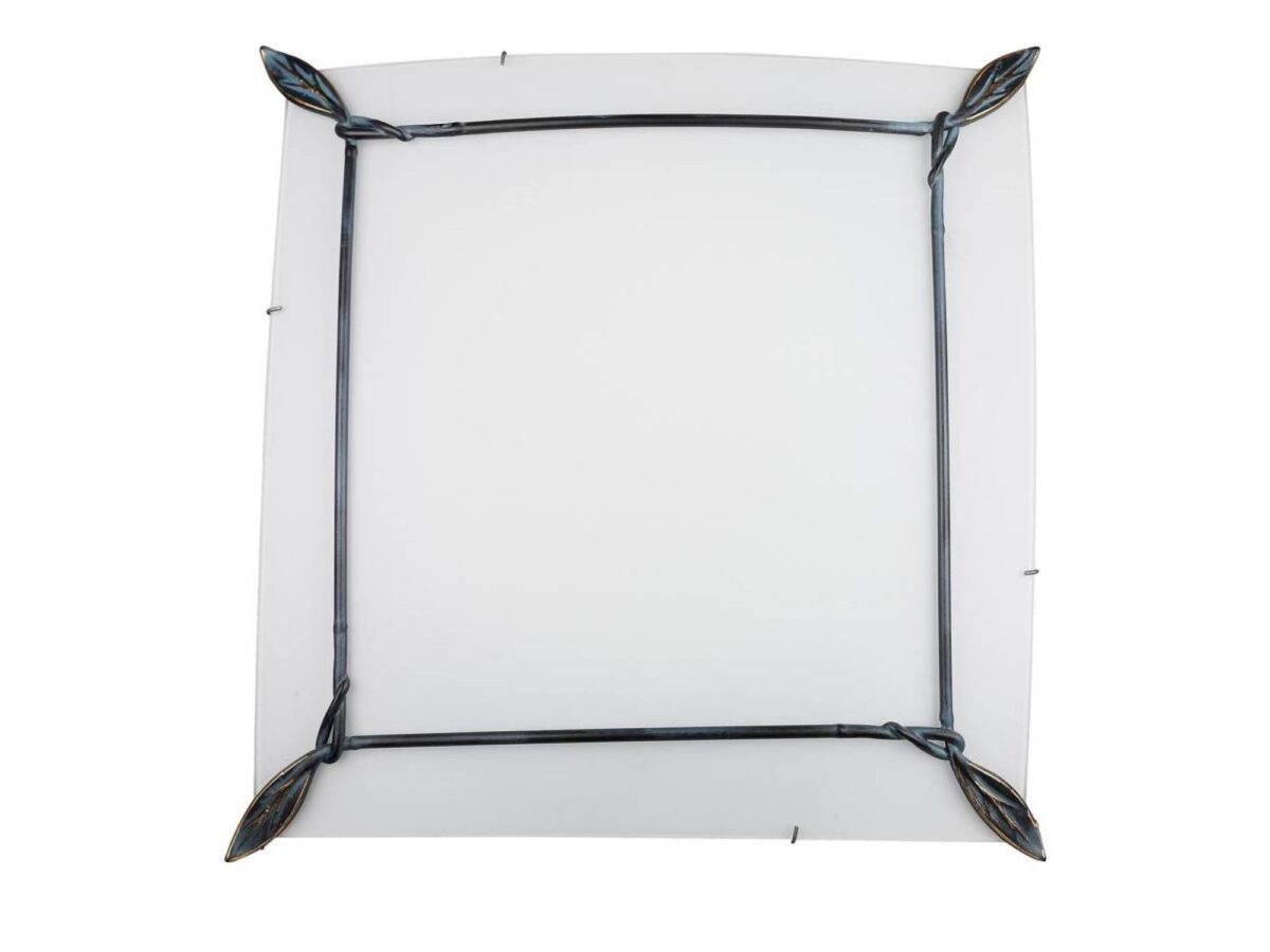 Plafon Salada szklany 40 cm biały ze złotawą patyną