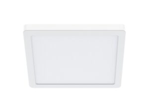 Miniaturka 6 - Biały plafon LED Saledira kwadratowy 12 W bok 17 cm na białym tle