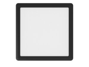 Miniaturka 2 - Czarny plafon LED Saledira kwadratowy 18 W 22 cm na białym tle