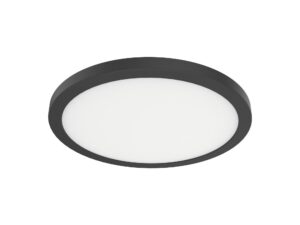 Miniaturka 3 - Czarny plafon LED Saledira okrągły 18 W średnica 22,5 cm na białym tle