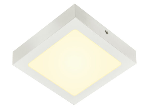 Biały kwadratowy plafon Senser 18 LED 3000 K – ujęcie główne