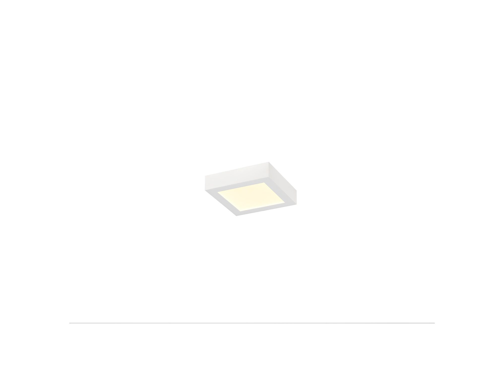 Biały plafon Senser 2.0 18 LED, widok oprawy przy wyłączonym świetle