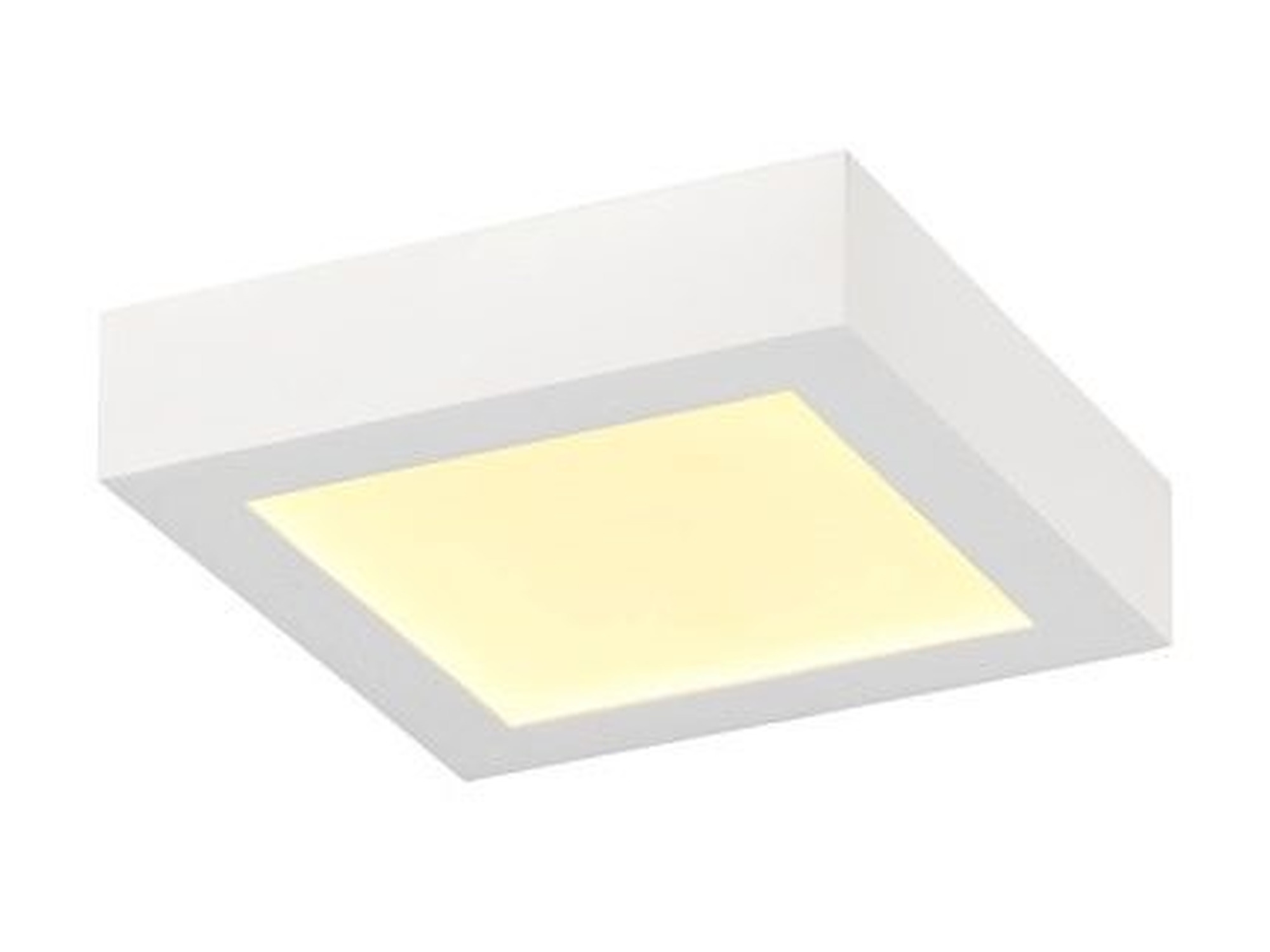 Plafon Senser 2.0 18 LED biały kwadratowy, świecący, widok z dołu