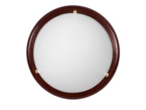 Miniaturka 1 - Plafon sufitowy Seredino LED 40 cm w kolorze wenge i z białym kloszem