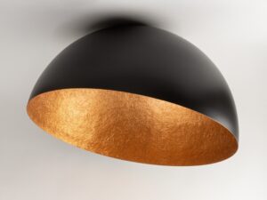 Miniaturka 10 - Plafon Sfera w czarno-miedzianym wykończeniu w aranżacji wnętrza
