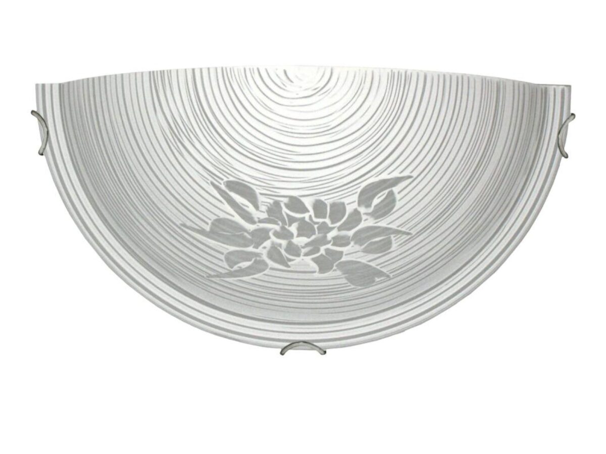 Plafon E27 Silirino 30 cm biały w kwiaty