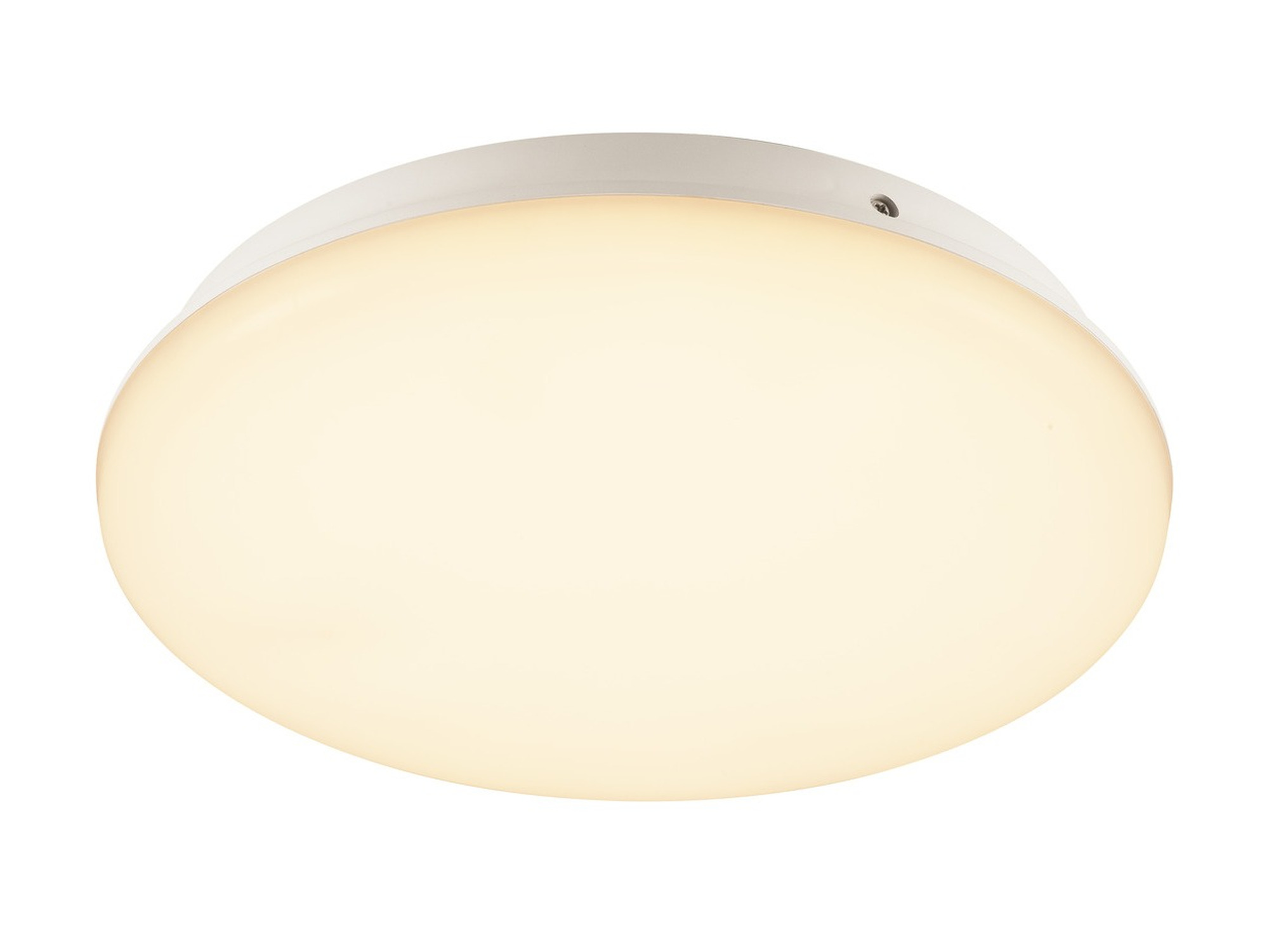 Biały plafon Sima Sensor LED o średnicy 30 cm na białym tle