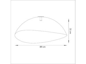 Miniaturka 7 - Rysunek wymiarowy plafonu Solaris XL, szerokość 89 cm i wysokość 31 cm