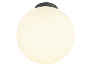 Miniaturka 4 - Plafon Sun 30 czarny – kula z mlecznego szkła i czarna podsufitka