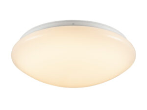 Miniaturka 5 - Biały plafon Surface V 390 LED na białym tle, światło ciepłe