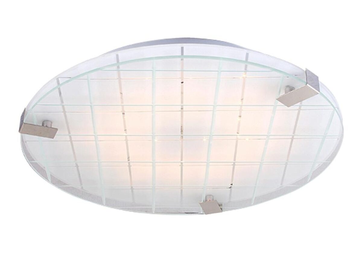 Plafon LED Isanio biały chromowany 31 cm
