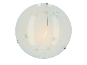Miniaturka 3 - Plafon Tamanio 30 cm z ozdobnym szklanym kloszem i dekoracyjnymi liniami
