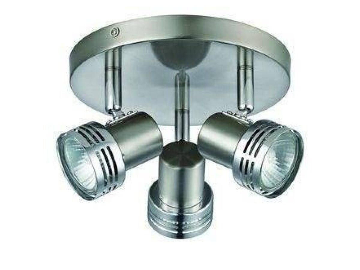 Tamoda – plafon sufitowy chrom z trzema reflektorami GU10
