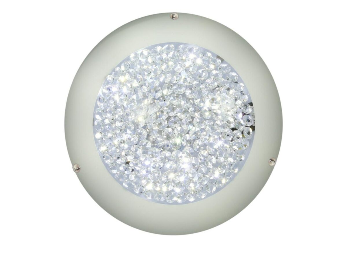Plafon Terato LED 10 W biały z kryształkami 30 cm