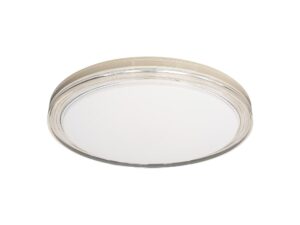 Miniaturka 6 - Plafon sufitowy Teromona LED 48 cm z jasnym dyfuzorem i przezroczystym obramowaniem na białym tle