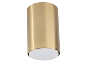 Miniaturka 9 - Plafon Tubo L złoty szczotkowany, metaliczny klosz z białą osłoną