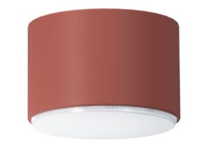 Miniaturka 5 - Plafon Tubo S ceglany z okrągłym metalowym kloszem i białym źródłem GX53