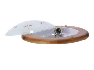 Miniaturka 2 - Plafon Velemeta 30 cm ze zdjętym szklanym kloszem, widoczne pojedyncze gniazdo żarówki E27