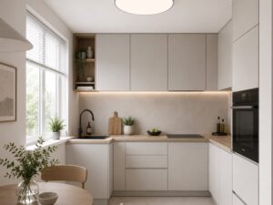 Miniaturka 6 - Chromowany plafon Velis LED 40 W IP54 w aranżacji