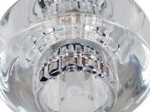 Miniaturka 1 - Plafon Veloda chromowany z przezroczystą fakturowaną osłoną okrągły