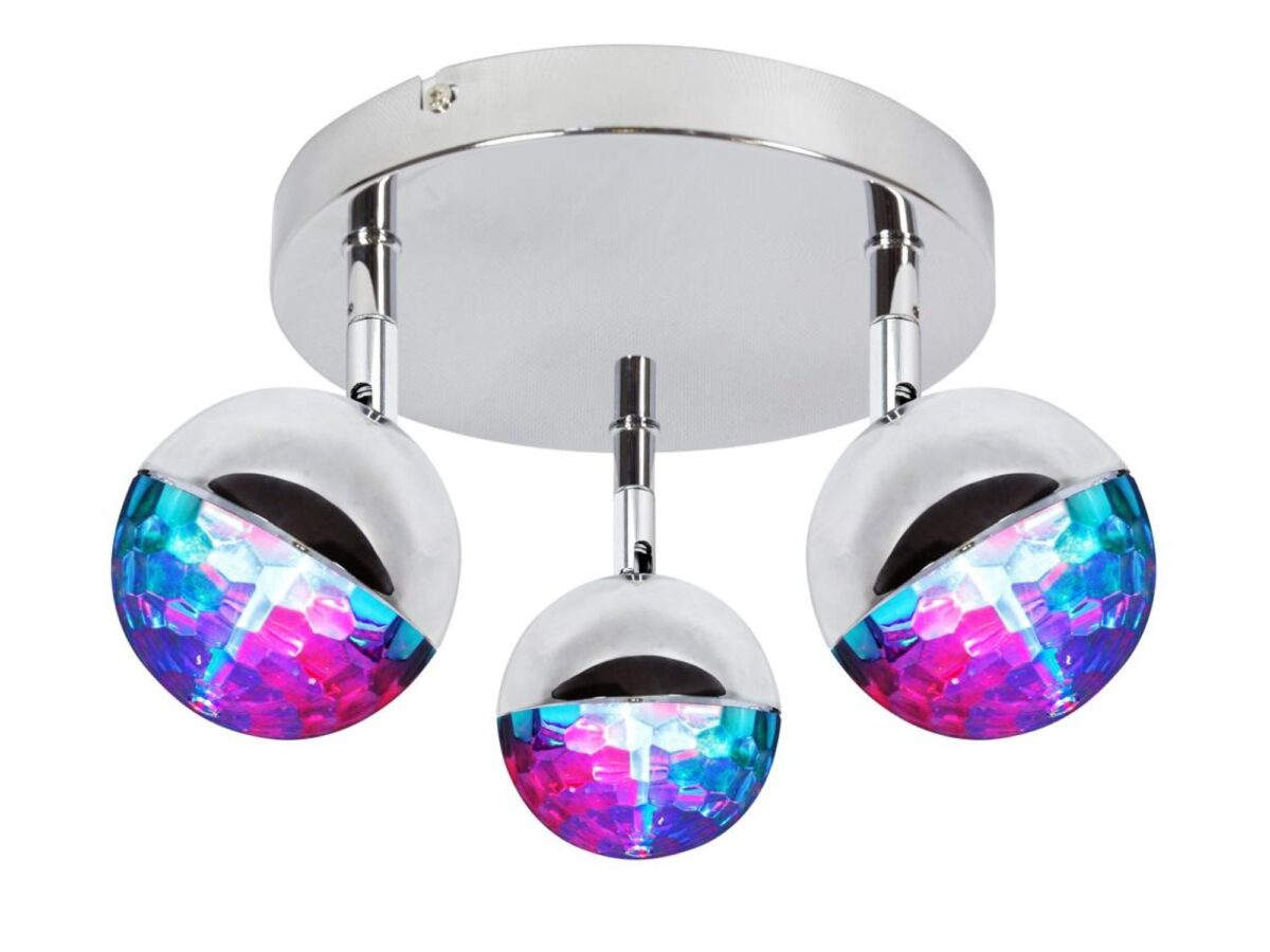 Plafon Vesoreta chromowany LED RGB 3 × 3 W