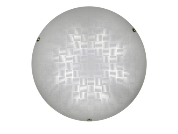 Plafon Voleseta LED 6500 K ze zdobionym szklanym kloszem