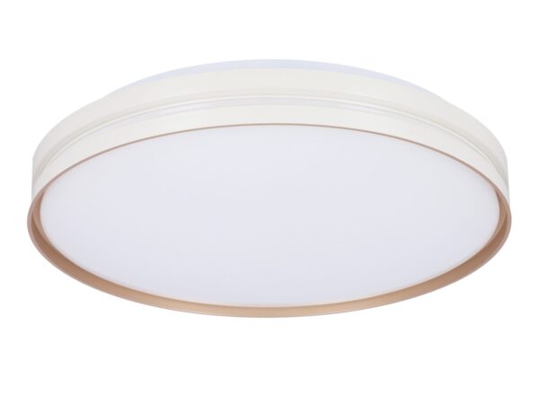 Biało-złoty plafon LED Volovina 40 cm z białym dyfuzorem