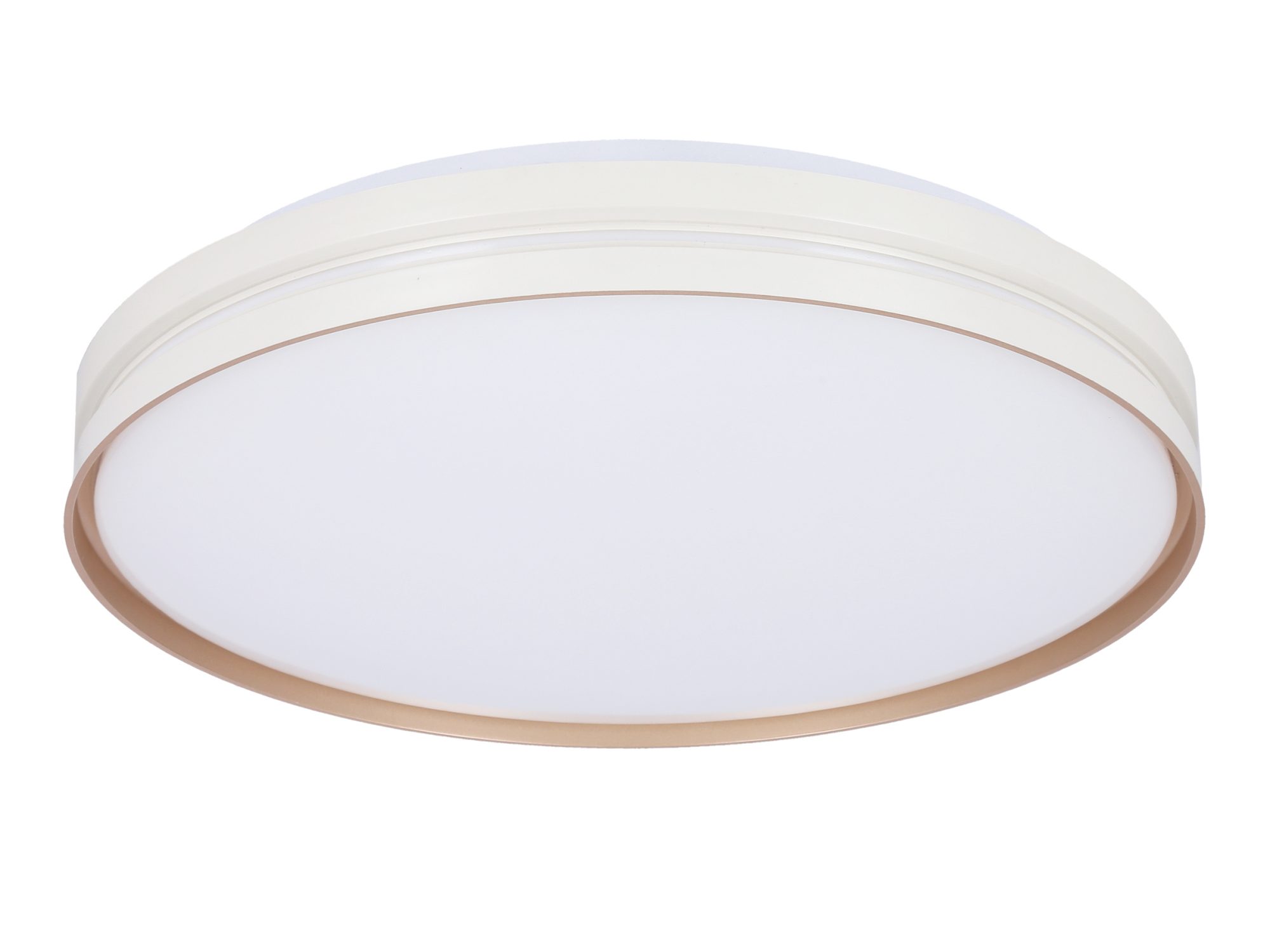 Biało-złoty plafon LED Volovina 40 cm z białym dyfuzorem