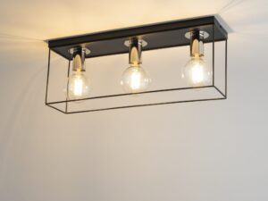 Miniaturka 1 - Plafon Vox 3 czarno-srebrny świecący pod sufitem