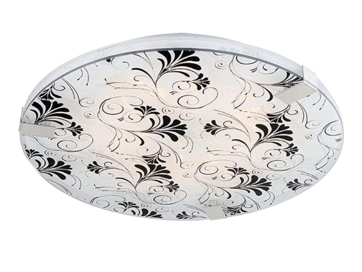 Plafon okrągły Zeletira szklany 40 cm 3 × E27
