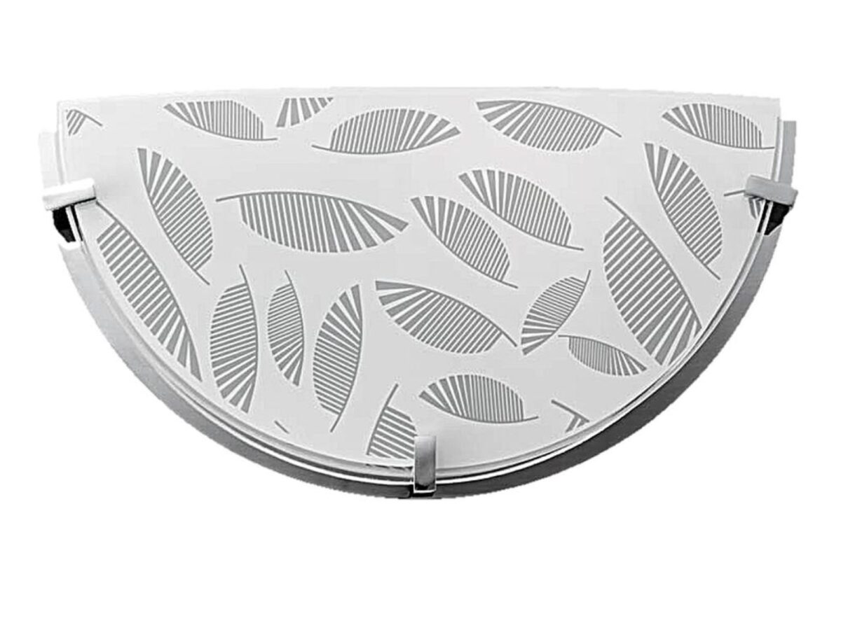 Plafon Zenotela 29,5 cm chromowany ze szklanym kloszem