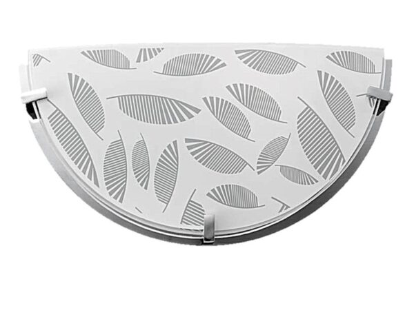Plafon Zenotela 29,5 cm chromowany ze szklanym kloszem