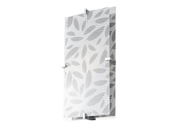 Plafon Zenotela chromowany 40 cm z hartowanym szklanym kloszem