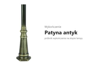 Miniaturka 5 - Wykończenie patyna antyk – próbnik wykończenia lampy ogrodowej