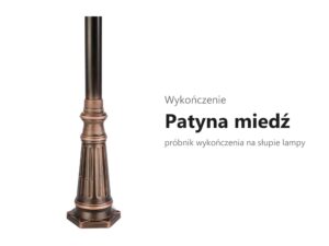 Miniaturka 2 - Wykończenie patyna miedź – próbnik wykończenia lampy ogrodowej