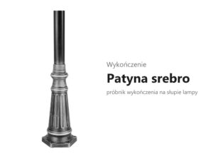 Miniaturka 3 - Wykończenie patyna srebro – próbnik wykończenia lampy ogrodowej
