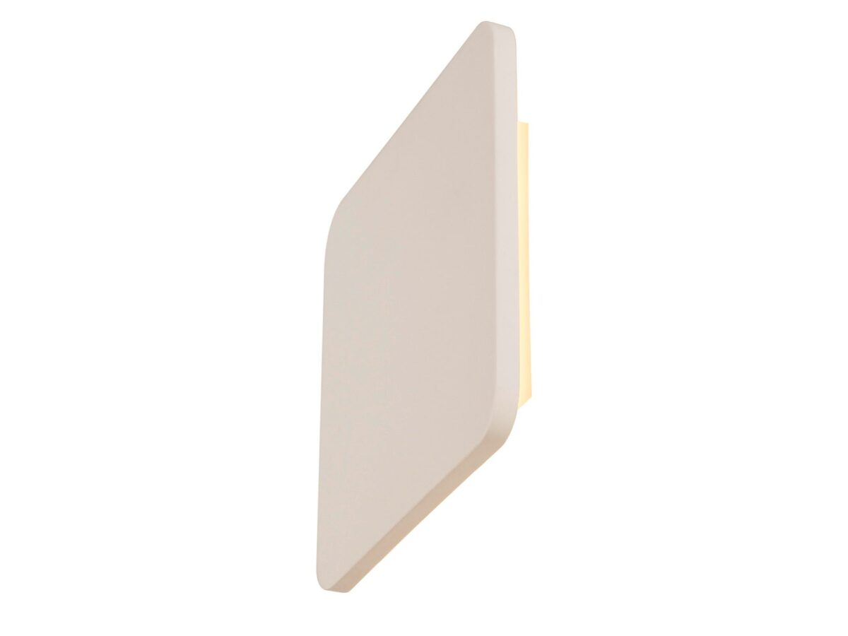 Kinkiet gipsowy Plastra Square LED 30 × 30 cm biały